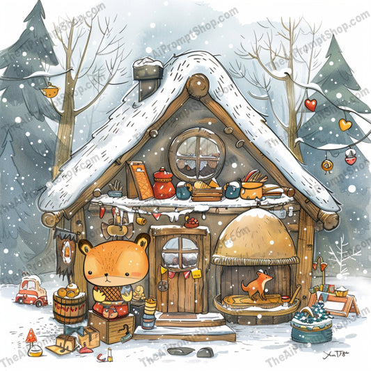 Whimsical Animal Cottages AI MidJourney Image Prompt, 8941 Animation & Cartoons, midjourney, whimsical, animal cottages, woodland creatures, anthropomorphic, cute animals, nature, cozy living, enchanted forest, intricate details, vibrant colors, charming illustration, storybook setting, fantasy art, cottagecore, furry animals, nature lovers, decorative art, detailed illustration, warm atmosphere, heartwarming, Midjourney, Ai, Ai Image Prompt, Image Prompt, Prompt