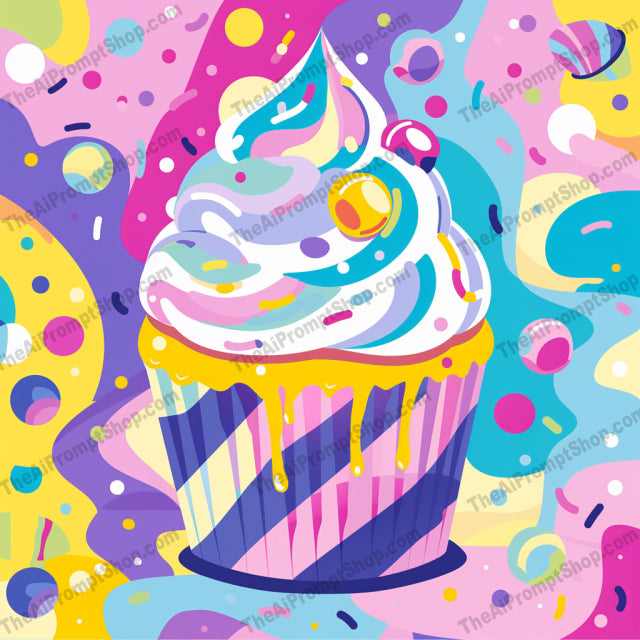 Vibrant Sweet Treats AI MidJourney Image Prompt, 8906 Food, midjourney, donut, cupcake, ice cream, lollipop, sweet treats, desserts, abstract art, colorful, vibrant, playful, modern art, digital illustration, confectionery, food art, sugar, whimsical, bold shapes, contemporary, sweets, eye-catching, Midjourney, Ai, Ai Image Prompt, Image Prompt, Prompt