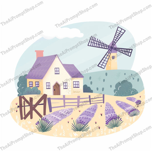 Scenic Landscape Illustrations AI MidJourney Image Prompt, 9037 Landscapes & Paintings, midjourney, landscape, illustration, whimsical, scenic, pastel colors, serene, picturesque, nature, countryside, cottage, winter, autumn, windmill, Japanese garden, mediterranean, mountains, trees, flowers, soft colors, charming, Midjourney, Ai, Ai Image Prompt, Image Prompt, Prompt