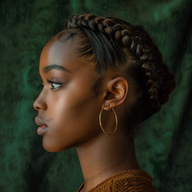 Elegant Ethnic Hairstyles AI MidJourney Image Prompt, 8876 Animals, midjourney, ethnic hairstyles, braids, headwraps, cultural fashion, beaded accessories, traditional hairstyles, modern ethnic styles, cultural heritage, elegant hairstyles, hair fashion, head accessories, ethnic beauty, hair art, fashion photography, cultural appreciation, hairstyle inspiration, hair trends, fashion diversity, tribal aesthetics, ethnic elegance, Midjourney, Ai, Ai Image Prompt, Image Prompt, Prompt