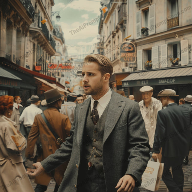 Historical Street Scenes AI MidJourney Image Prompt, 8972 Landscapes & Paintings, midjourney, historical, vintage, cityscape, dramatic, nostalgic, street scene, rainy, misty, fashion, retro, classic, urban, people, crowd, timeless, atmospheric, cinematic, umbrellas, old-world, men's fashion, Midjourney, Ai, Ai Image Prompt, Image Prompt, Prompt