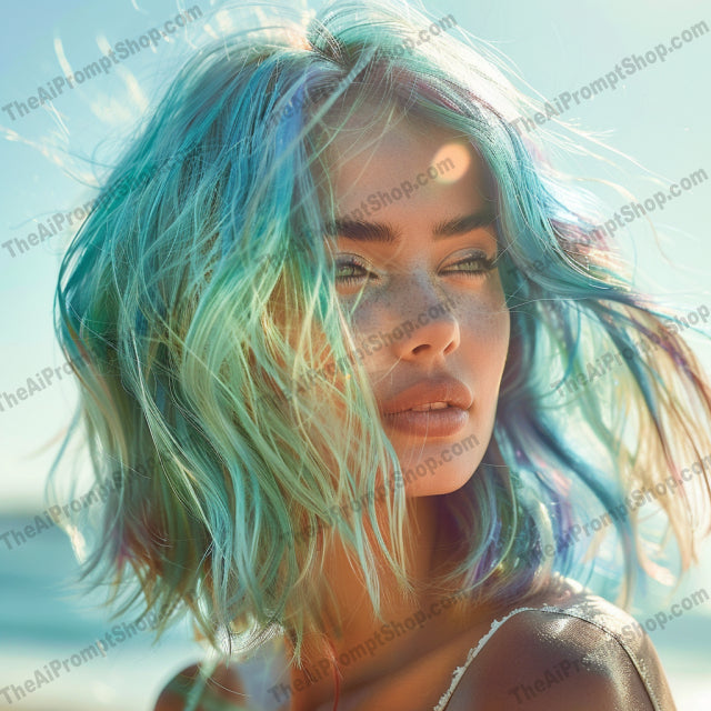 Vibrant Hair Colors in Sunlit Forest AI MidJourney Image Prompt, 9362 Portraits & People, midjourney, vibrant hair, colorful hair, pastel hair, sunlit forest, soft curls, nature background, bright colors, pastel shades, vivid hair, sun-kissed hair, nature setting, intricate hair, playful hair, soft lighting, hair art, forest glow, color blend, pastel beauty, rainbow hair, nature inspired, Midjourney, Ai, Ai Image Prompt, Image Prompt, Prompt