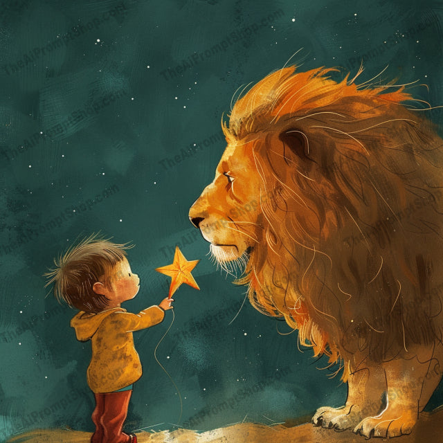 AI MidJourney Image Prompt, Whimsical Wild Interactions, 4937Animal companions, chat gpt, chat gpt prompts, chatgpt, chatgpt prompts, Childhood wonder, Dreamy meadows, Fable scenes, Gentle giants, Magical encounters, midjourney, Natural curiosity, Prehistoric playtime, Starry imaginations, Storybook Illustrations