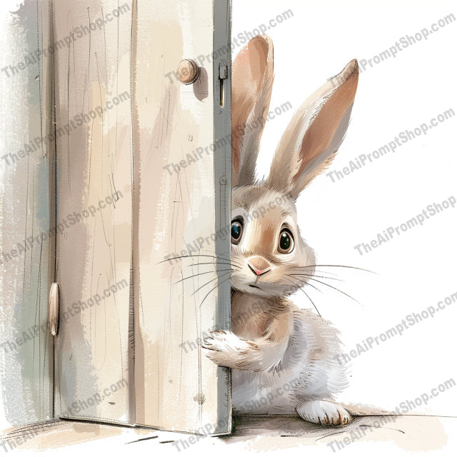 Adorable Forest Animals Peeking AI MidJourney Image Prompt, 9546 Storybook Illustrations, midjourney, forest animals, cute animals, digital illustration, whimsical art, woodland creatures, peeking animals, heartwarming illustration, charming style, playful design, kids art, adorable creatures, fox illustration, elephant illustration, rabbit illustration, door, curious animals, animal characters, children's book art, storybook illustration, cartoon style, Midjourney, Ai, Ai Image Prompt, Image Prompt, Prompt