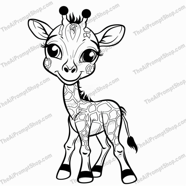 Adorable Baby Animal Illustration AI MidJourney Image Prompt, 8417adorable, Ai, Ai Image Prompt, animal drawing, animal lovers, art for kids, artwork, baby animal, black and white, cartoon style, childrens art, Coloring Pages, cute illustration, detailed illustration, fun, heartwarming, Image Prompt, innocent, kids room, midjourney, nursery decor, playful, Prompt, sweet, wildlife, young animal