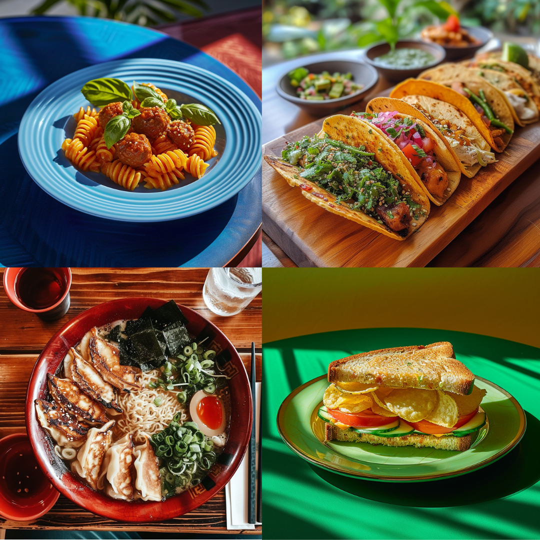 A Culinary Journey in Color AI MidJourney Image Prompt, Food, 4259 — Create vibrant food photography with appetizing composition, rich color, natural texture, and… — cover image