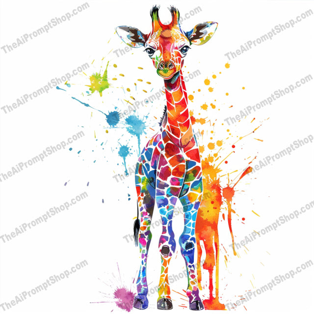 Colorful Baby Animals AI MidJourney Image Prompt, 9433 Animals, midjourney, baby animals, watercolor animals, colorful animals, elephant, giraffe, lion cub, panda, cute animals, animal art, animal illustrations, colorful art, whimsical animals, playful animals, color splash, vibrant animals, artistic animals, adorable animals, children's room decor, nursery art, animal prints, watercolor art, Midjourney, Ai, Ai Image Prompt, Image Prompt, Prompt