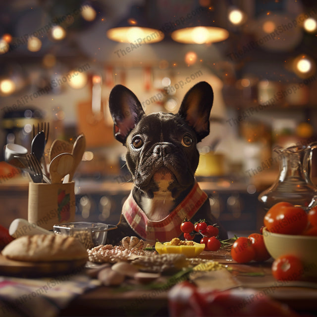 Adorable Dogs in the Kitchen AI MidJourney Image Prompt, 9106 Animals, midjourney, dogs, adorable, kitchen, aprons, cozy, well-lit, charming, whimsical, humor, decorations, social media, print, puppies, cooking, food, animals, cute, indoor, canine, pets, backgrounds, Midjourney, Ai, Ai Image Prompt, Image Prompt, Prompt