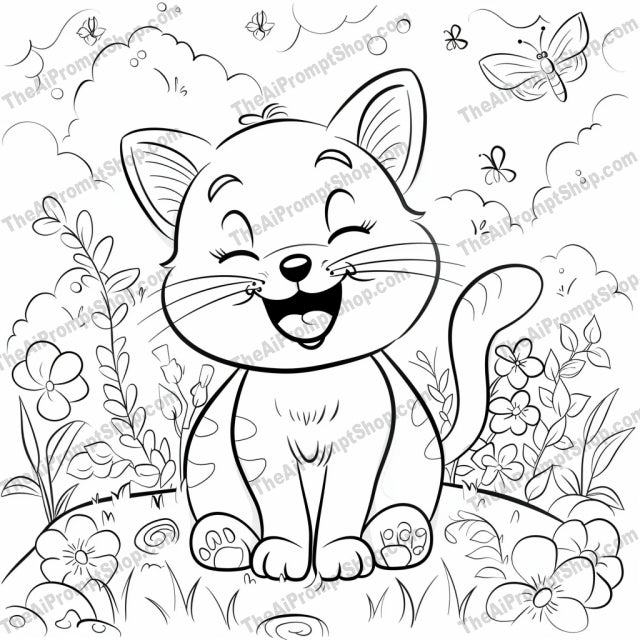 Cute Animal Coloring Page AI MidJourney Image Prompt, 8737 Coloring Pages, midjourney, cute, animal, coloring, page, bear, elephant, cat, turtle, kids, illustration, cartoon, drawing, fun, playful, adorable, nature, line art, black and white, activity, childrens art, Midjourney, Ai, Ai Image Prompt, Image Prompt, Prompt