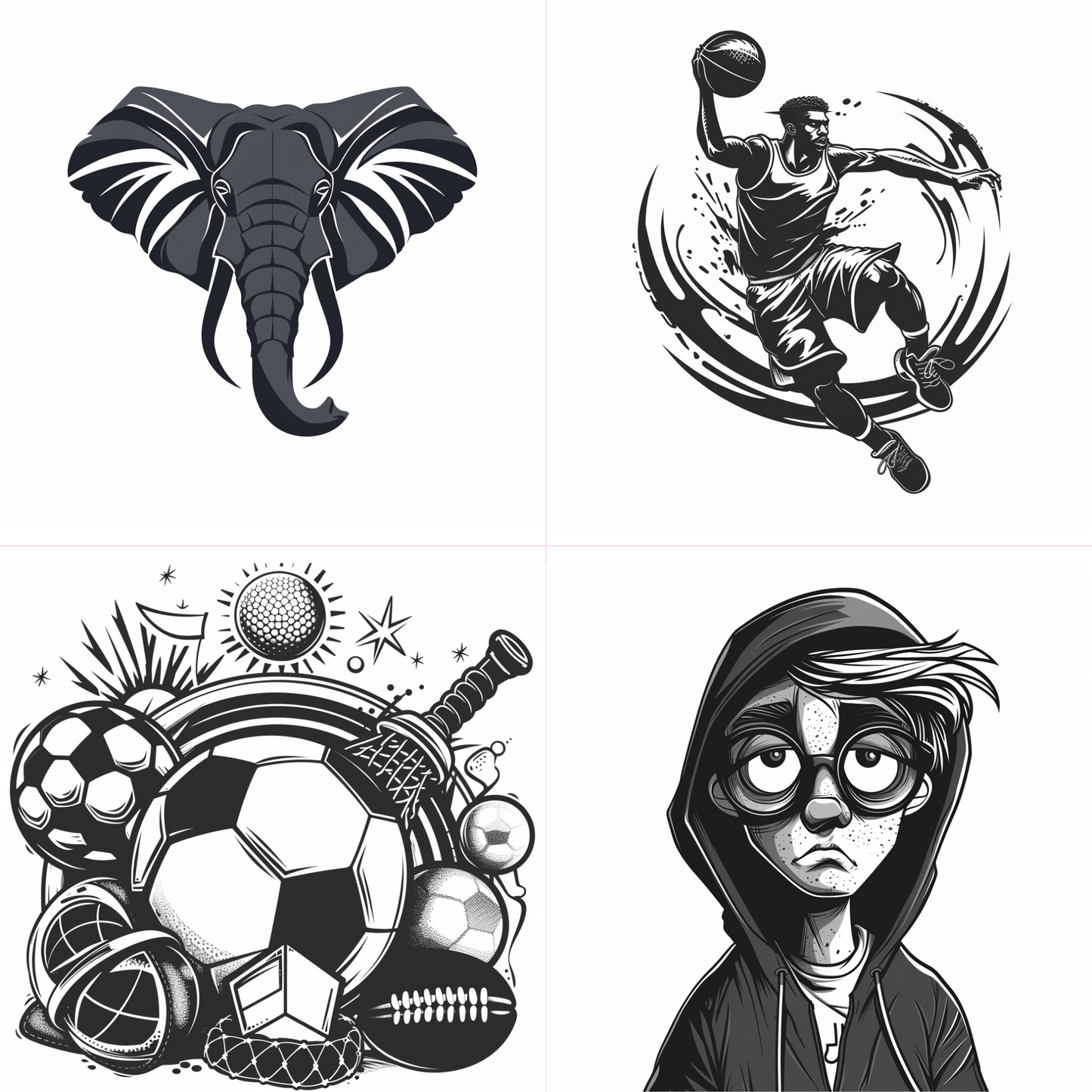 Logos created from an AI image prompt.