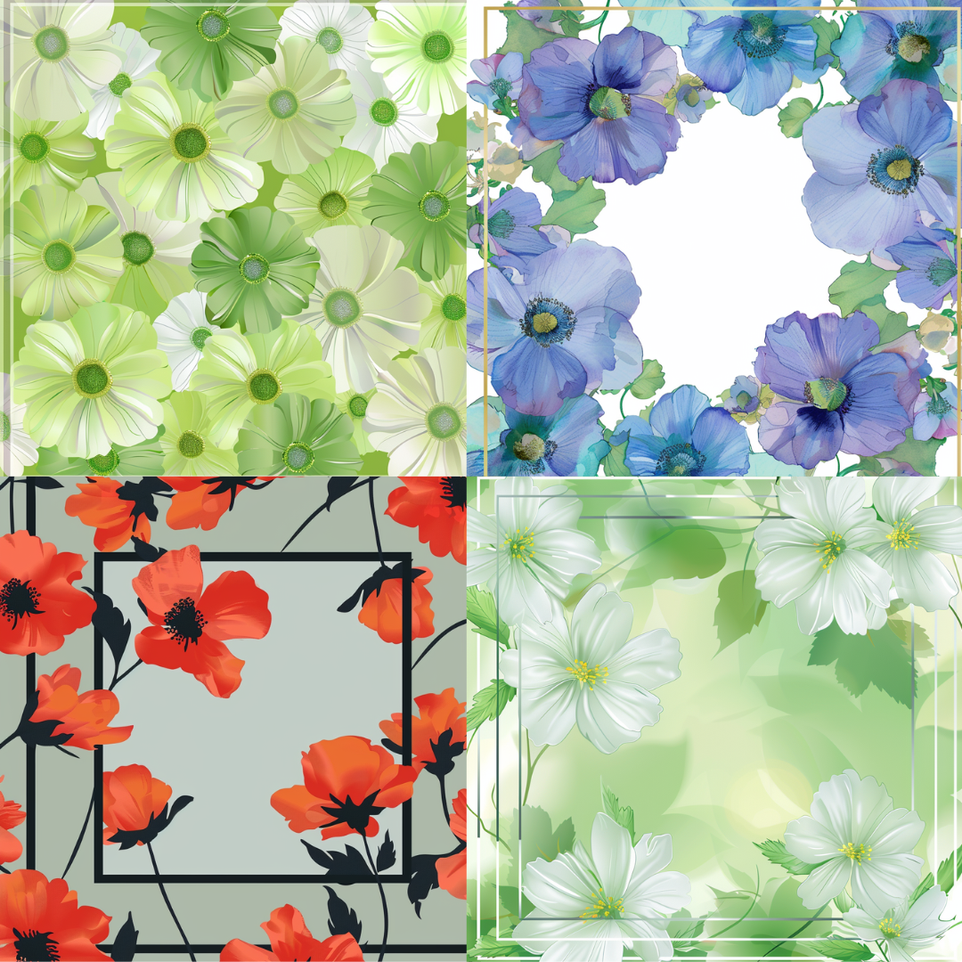 Floral elegance illustration in a elegant style created from an AI image prompt.