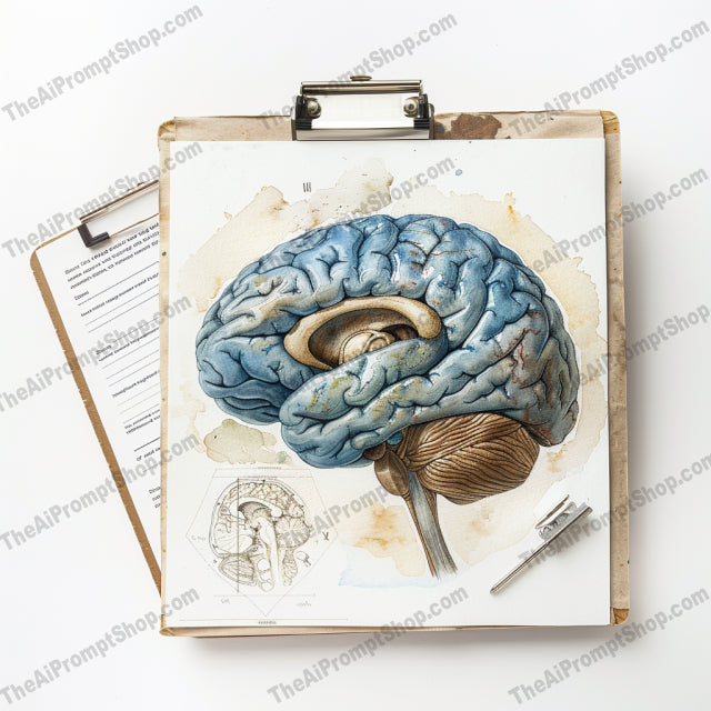 Scientific Studies Artwork AI MidJourney Image Prompt, 8456Ai, Ai Image Prompt, art for office, art for study, brain art, brain sketch, coding art, coding workstation, digital art, educational art, educational illustration, Image Prompt, Isometrics & Icons, laboratory art, laboratory equipment, medical decor, medical illustration, midjourney, Prompt, science lovers, scientific artwork, scientific decor, scientific themes, scientific tools, study decor, watercolor style