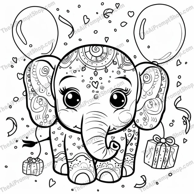 Cute Animal Illustrations AI MidJourney Image Prompt, 9648 Coloring Pages, midjourney, cute animals, adorable illustrations, bunny, kitten, elephant, fox, animal art, whimsical, detailed drawings, large eyes, playful art, charming designs, butterflies, yarn, balloons, stars, kids art, storybook, illustrations, animal characters, Midjourney, Ai, Ai Image Prompt, Image Prompt, Prompt