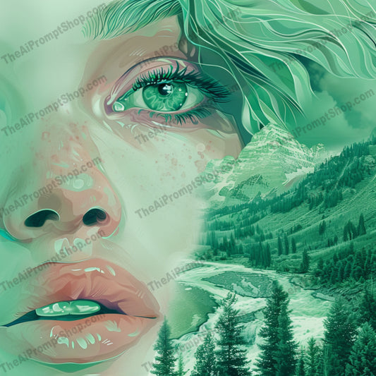 Fantasy Dreamscapes Whimsical Portrait Art AI MidJourney Image Prompt, 8096artistic dreamscapes, cosmic art, creative portraits, dreamscapes, forest dreamscape, imaginative decor, magical worlds, midjourney, mythical art, otherworldly decor, playful art, rainbow art, vivid art, whimsical portraits