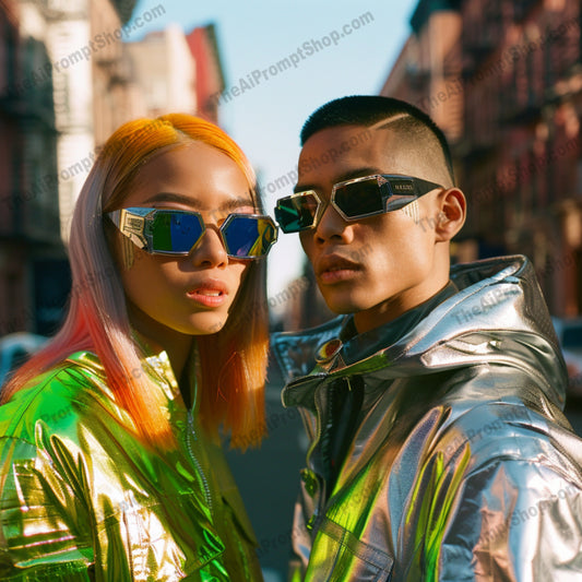 Fashionable Couples in Street Style AI MidJourney Image Prompt, 8973 Portraits & People, midjourney, fashion, street style, couples, modern clothing, vintage clothing, urban fashion, stylish, trendy, couple goals, city fashion, outdoor fashion, fashion photography, contemporary, artistic, fashionable, streetwear, urban style, fashion statement, fashion trends, urban lifestyle, Midjourney, Ai, Ai Image Prompt, Image Prompt, Prompt