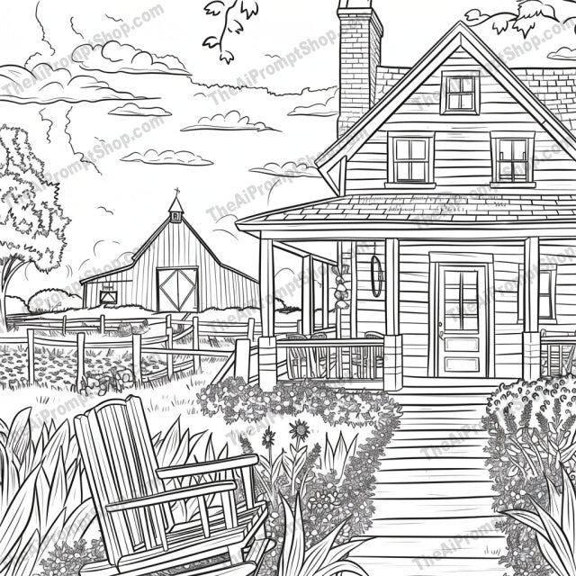 Quaint Homes and Nature Scenes AI MidJourney Image Prompt, 8371Ai, Ai Image Prompt, artist illustration, black and white, cabin, country house, cozy houses, detailed drawing, garden, illustration, Image Prompt, ink drawing, landscape, Landscapes & Paintings, midjourney, nature, nature retreat, outdoor, peaceful, Prompt, quaint homes, scenic, serene settings, treehouse, vintage, waterfront