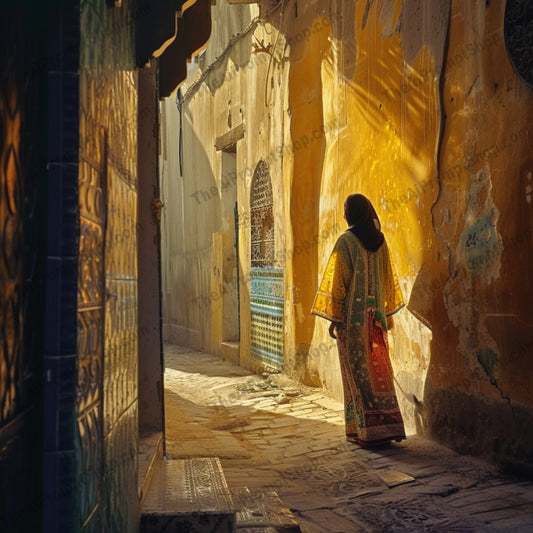 Market Street Silhouettes AI MidJourney Image Prompt, 8646Ai, Ai Image Prompt, alley, architecture, atmosphere, bustling, colorful, cultural, heritage, Image Prompt, light, Logos, market, merchants, midjourney, nostalgic, Prompt, shadows, silhouettes, street, sun rays, sunlit, traditional, vendors, vibrant, walkway