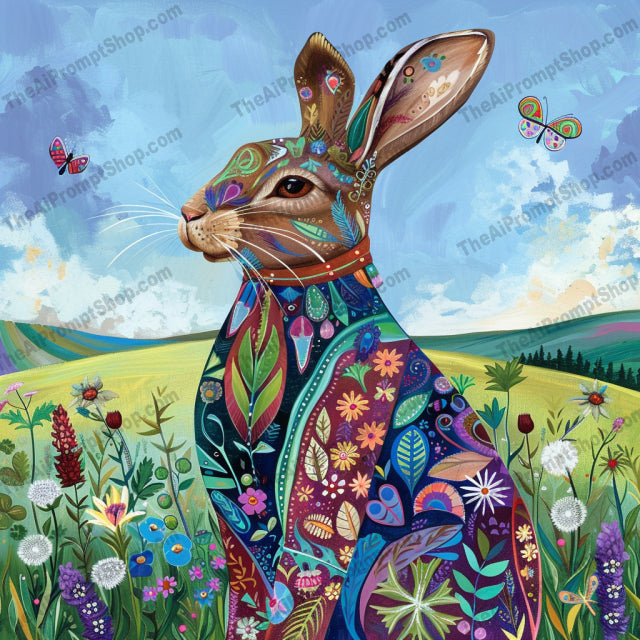 Whimsical Woodland Animals Art AI MidJourney Image Prompt, 8429Ai, Ai Image Prompt, Animals, art, bear, colorful, decor, deer, details, enchanted, fantasy, forest, illustration, Image Prompt, magical, midjourney, nature, patterns, Prompt, rabbit, squirrel, vibrant, whimsical, wildlife, woodland