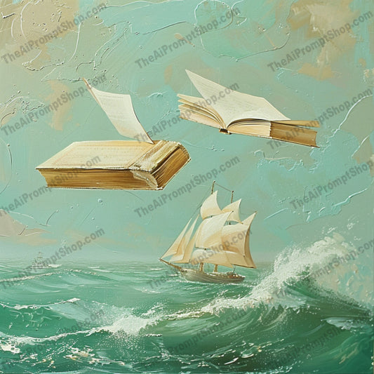 Dreamy Artistic Collage AI MidJourney Image Prompt, 8224abstractmidjourney, artistic, cityscape, clocks, creative, dreamlike, dreamy, ethereal, fantastical, floating books, forest, hands, imagery, imaginative, scenic, sea, serene, surrealism, visuals, whimsy