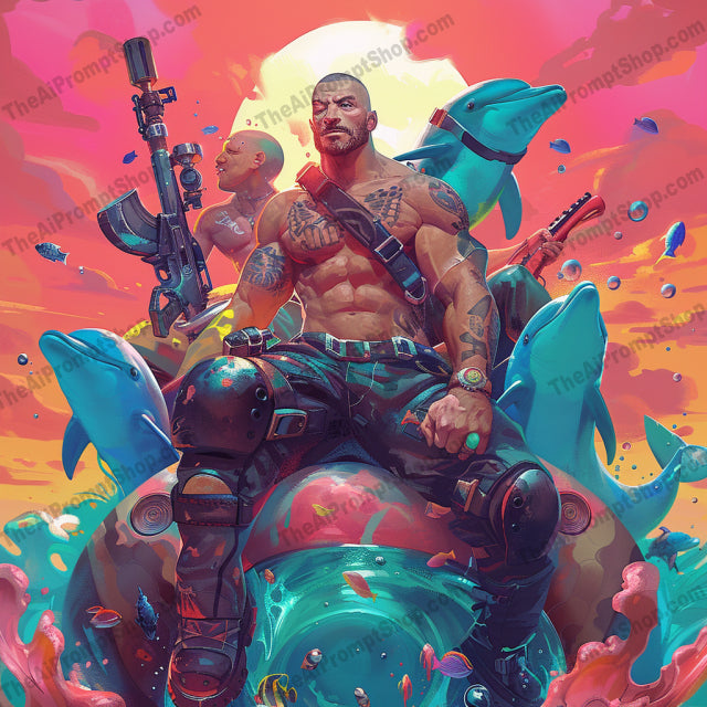 Underwater Warriors AI MidJourney Image Prompt, 9294 Animals, midjourney, underwater, warriors, aquatic, heroes, vivid colors, dynamic, detailed, character design, resilient, heroic, gear, adventure, submarine, fish, tropical, coral, intense, backgrounds, vibrant, seascape, Midjourney, Ai, Ai Image Prompt, Image Prompt, Prompt