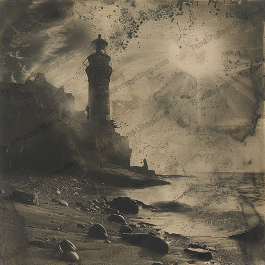 Haunting Vintage Scene AI MidJourney Image Prompt, 8150antique, artistic, atmospheric, classic, dramatic, eerie, haunting, historical adventure, midjourney, moody, nostalgia, old-world charm, photography, retro, scenic, sepia, steampunk, timeless, vintage