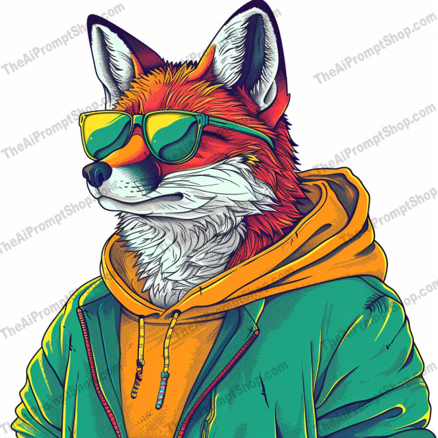 Cool Animal Portrait with Sunglasses AI MidJourney Image Prompt, 9270 Animals, midjourney, animal, cool, sunglasses, fashion, stylish, modern, digital illustration, vibrant, trendy, unique art, portrait, high-quality, contemporary, clothing, vector art, detailed, colorful, illustration, fashionable, hipster, Midjourney, Ai, Ai Image Prompt, Image Prompt, Prompt