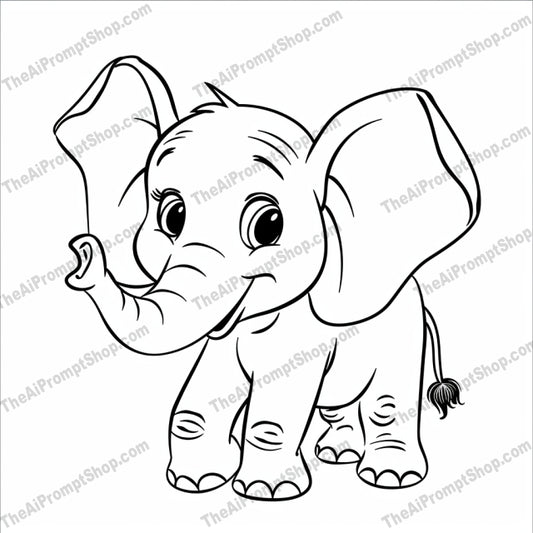 Adorable Baby Animal Illustration AI MidJourney Image Prompt, 8417adorable, Ai, Ai Image Prompt, animal drawing, animal lovers, art for kids, artwork, baby animal, black and white, cartoon style, childrens art, Coloring Pages, cute illustration, detailed illustration, fun, heartwarming, Image Prompt, innocent, kids room, midjourney, nursery decor, playful, Prompt, sweet, wildlife, young animal
