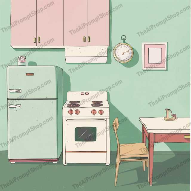 Vintage Home Interiors AI MidJourney Image Prompt, 83341950s, aesthetic, Ai, Ai Image Prompt, charm, classic, classic design, decor, furnishings, home, home decor, Image Prompt, interior design, interiors, mid-20th century, mid-century, midjourney, Mockups - Interior Design, nostalgic, pastel, Prompt, retro, retro home, timeless, vintage, vintage style