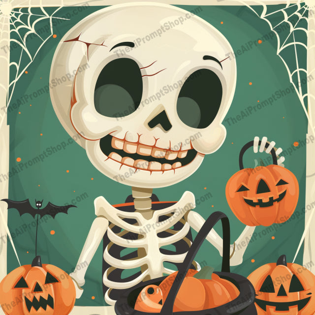 Cute Halloween Characters AI MidJourney Image Prompt, 8464adorable, Ai, Ai Image Prompt, bats, cartoon, children, colorful, cute, festive, ghosts, Halloween, holiday, Holidays, illustration, Image Prompt, midjourney, mummy, playful, Prompt, pumpkins, skeleton, spooky, trick-or-treat, vampire, whimsical, witch