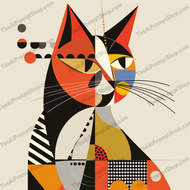 Geometric Animal Art AI MidJourney Image Prompt, 8085abstract animals, abstract prints, animal illustrations, artistic decor, bird art, bold patterns, cat art, colorful decor, contemporary art, creative wall art, fish art, geometric art, geometric shapes, horse art, mid-century modern, midjourney, modern design, playful art, statement pieces