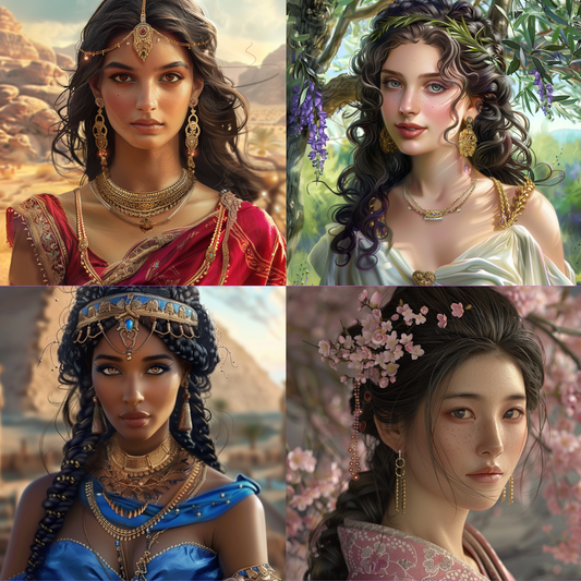Stylized Fantasy Portrait AI MidJourney Image Prompt, 9372