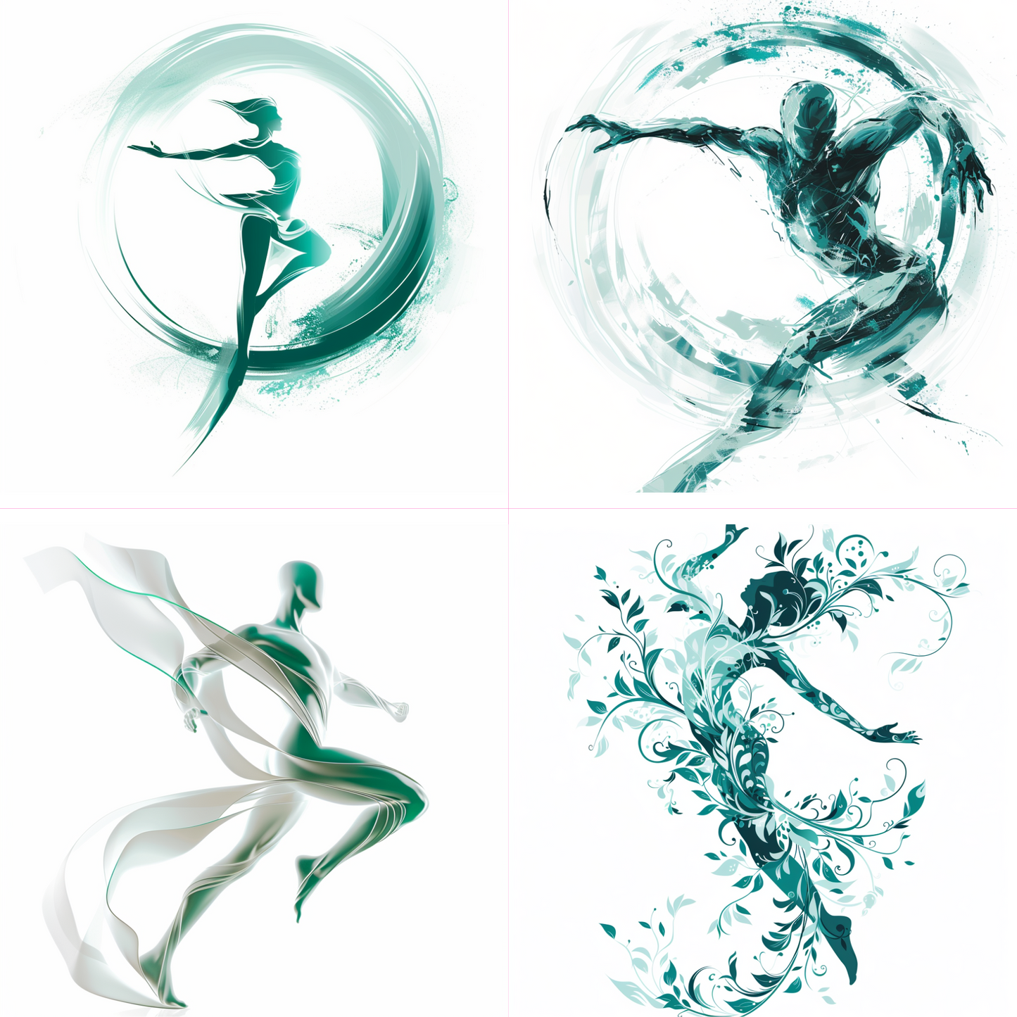 Logos in a abstract style created from an AI image prompt.