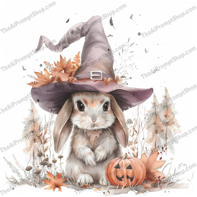 Cute Woodland Animals in Witch Hats AI MidJourney Image Prompt, 8995 Animals, midjourney, woodland animals, witch hats, autumn, pumpkins, cute animals, fall season, forest creatures, magical, whimsical, illustration, bunny, deer, mouse, squirrel, witchy, festive, Halloween, animal art, adorable, fantasy, Midjourney, Ai, Ai Image Prompt, Image Prompt, Prompt