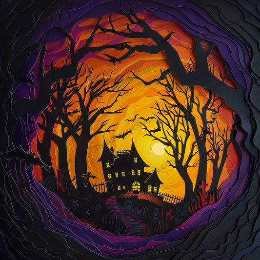 Layered Paper Art Scenes AI MidJourney Image Prompt, 9476 Storybook Illustrations, midjourney, digital art, paper art, layered art, intricate details, whimsical, vibrant colors, decorative art, art collage, fantasy scene, nature art, space art, sunflowers, rural landscape, haunted house, space shuttle, galaxy, outer space, night sky, illustration, concept art, creative art, Midjourney, Ai, Ai Image Prompt, Image Prompt, Prompt