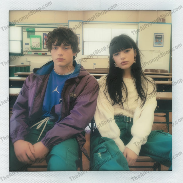Blurred Classroom Portraits AI MidJourney Image Prompt, 9579 Portraits & People, midjourney, retro, classroom, portraits, friendship, vintage, fashion, nostalgia, candid, students, school, group, outfits, chairs, benches, indoors, blurred, memories, social, style, education, Midjourney, Ai, Ai Image Prompt, Image Prompt, Prompt