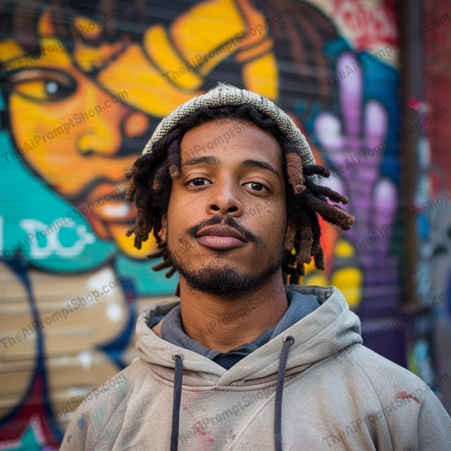 Urban Street Style Portrait AI MidJourney Image Prompt, 8231artistic, choker, cityscape, colorful, denim jacket, dynamic, edgy, expression, fashion, fashionable, graffiti, hoodie, modern, portrait, trendymidjourney, urban street style, vibrant, youthful
