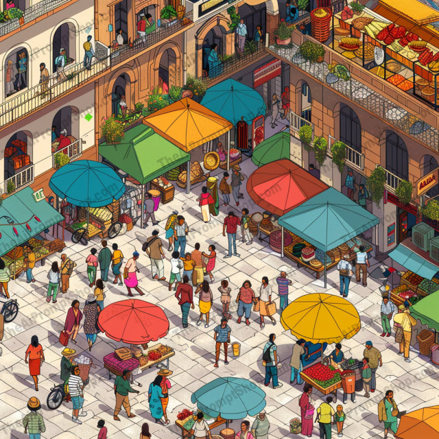 Vibrant Urban Scenes AI MidJourney Image Prompt, 8447Ai, Ai Image Prompt, Animation & Cartoons, arcade, atmosphere, bookstore, busy, cafe, city, cityscape, colorful, detail, energy, illustration, Image Prompt, library, lively, market, midjourney, neon, Prompt, restaurant, rich, shops, urban, vibrant