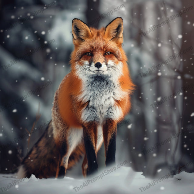 Majestic Wildlife Scene AI MidJourney Image Prompt, 8434Ai, Ai Image Prompt, Animals, artwork, detailed, digital art, eagle, forest, fox, high-definition, Image Prompt, jungle, majestic, midjourney, mist, mountains, mystical, natural habitat, nature, panther, Prompt, realistic, snow, wildlife, wolf