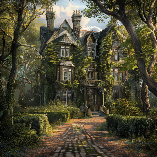 Scenic Countryside Views AI MidJourney Image Prompt, 8953 Landscapes & Paintings, midjourney, countryside, scenery, nature, landscape, digital painting, peaceful, rural, charming houses, serene, lush greenery, rural life, tranquility, picturesque, artwork, natural beauty, farmhouse, pathway, trees, idyllic, scenic view, Midjourney, Ai, Ai Image Prompt, Image Prompt, Prompt