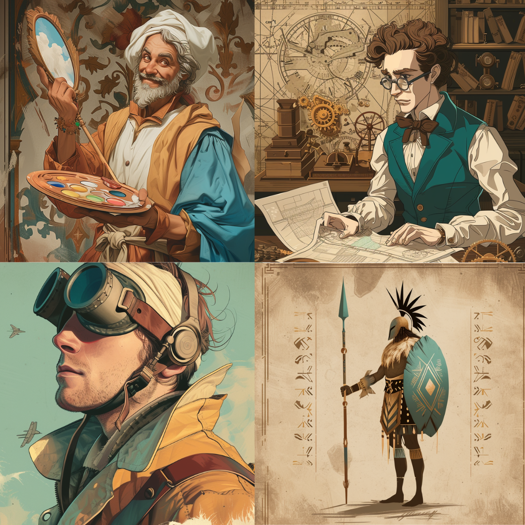 Character art created from an AI image prompt.