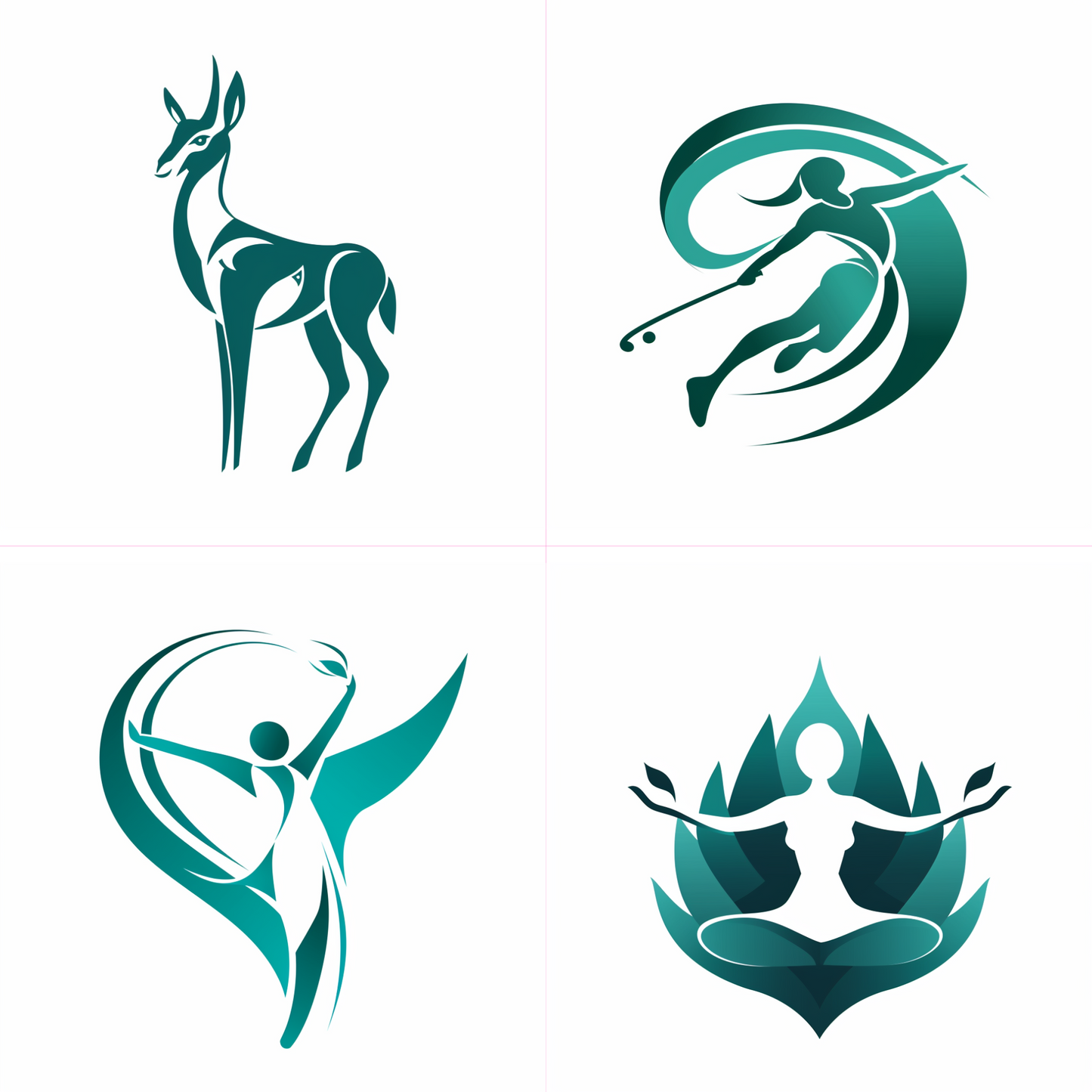 Logos in a elegant style created from an AI image prompt.