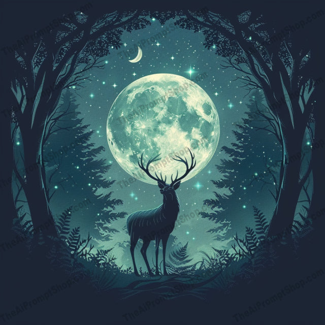 Mystical Moonlit Wilderness AI MidJourney Image Prompt, 9545 Animals, midjourney, moonlit, wilderness, enchanted, nocturnal, nature, serene, magical, animals, forest, night, wildlife, mystical, peaceful, full moon, illustration, landscape, fantasy, dreamy, scenic, tranquil, Midjourney, Ai, Ai Image Prompt, Image Prompt, Prompt