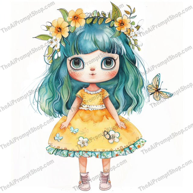 Whimsical Girls in Various Costumes AI MidJourney Image Prompt, 9652 Storybook Illustrations, midjourney, whimsical, costumes, party dress, witch costume, spring dress, cute dress, girls, fashion, characters, colorful outfits, festive, floral, magical, enchanting, detailed, vibrant colors, young girl, outfits, youth fashion, adorable, Midjourney, Ai, Ai Image Prompt, Image Prompt, Prompt