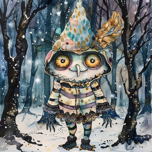 Whimsical Winter Creatures AI MidJourney Image Prompt, 9654 Storybook Illustrations, midjourney, whimsical, winter, creatures, illustration, colorful, forest, snow, adorable, playful, magical, fantasy, cute, artwork, characters, cartoonish, winter fashion, stripes, hats, scarves, enchanted, Midjourney, Ai, Ai Image Prompt, Image Prompt, Prompt