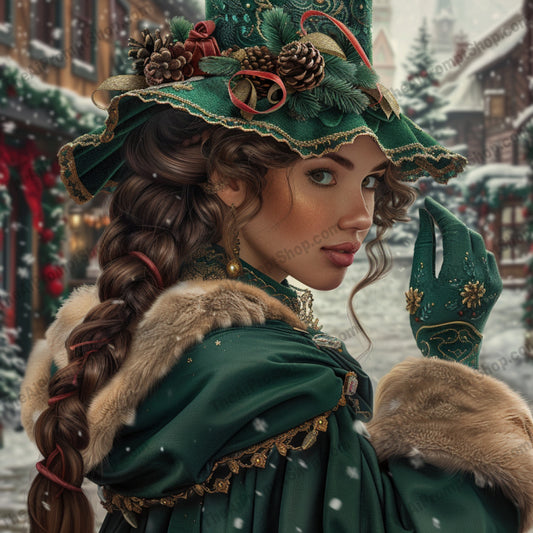 Victorian Holiday Fashion AI MidJourney Image Prompt, 9050 Portraits & People, midjourney, Victorian fashion, holiday fashion, vintage clothing, festive attire, elegant wear, historical fashion, winter clothing, detailed accessories, luxurious attire, antique style, period costume, holiday season, winter season, festive decor, elegant design, intricate accessories, classic fashion, timeless fashion, vintage elegance, holiday charm, Midjourney, Ai, Ai Image Prompt, Image Prompt, Prompt