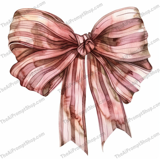 Delicate Ribbon Elegance AI MidJourney Image Prompt, 8014bows, chic, decorative, decorative design, delicate, elegant, feminine, gift wrapping, graceful, intricate, midjourney, pastel, polka dots, ribbons, soft colors, stars, textile art, timeless, vintage
