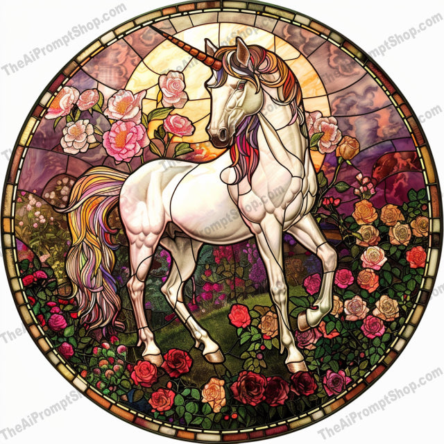 Stained Glass Animal Art AI MidJourney Image Prompt, 8861 Animals, midjourney, stained glass, animal art, howling wolf, majestic unicorn, soaring owl, serene dove, vibrant colors, intricate details, nature, wildlife, artistic, decorative, beautiful, artwork, glass art, handcrafted, ornamental, unique art, animal portraits, elegant design, Midjourney, Ai, Ai Image Prompt, Image Prompt, Prompt