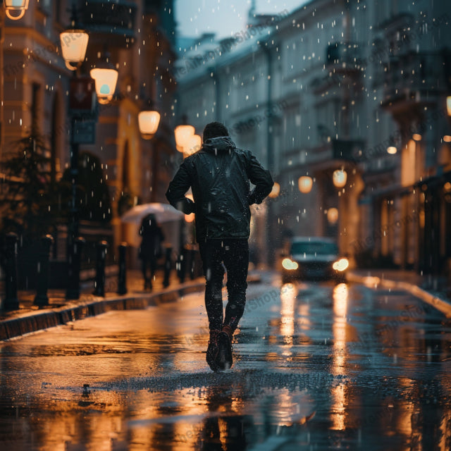 AI MidJourney Image Prompt, Melancholic Serenity, 4925Atmospheric perspective, chat gpt, chat gpt prompts, chatgpt, chatgpt prompts, Cinematic street scenes, Desaturated tones, midjourney, Moody blues, Motion blur, Rainy ambiance, Reflective surfaces, Solitary figures, Storybook Illustrations, Twilight calm, Urban tranquility