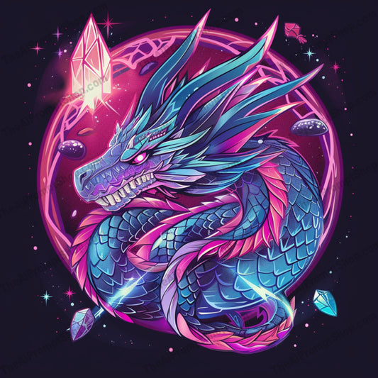 Stunning Neon Fantasy Art AI MidJourney Image Prompt, 8138art, bold, colorful, creature, dark background, digital art, dragon, electric, fantasy, futuristic, glowing, magical, midjourney, mystical, mythical, neon, owl, phoenix, psychedelic, snake, vibrant