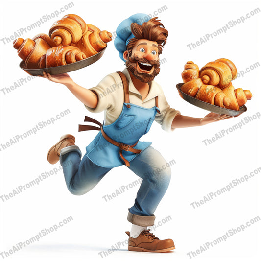 Cheerful Culinary Characters AI MidJourney Image Prompt, 8765 Animals, midjourney, chef, baker, croissants, coffee, cake, sushi, food, culinary, character, cartoon, baking, pastry, desserts, gourmet, cooking, animation, fun, playful, kitchen, delicious, Midjourney, Ai, Ai Image Prompt, Image Prompt, Prompt